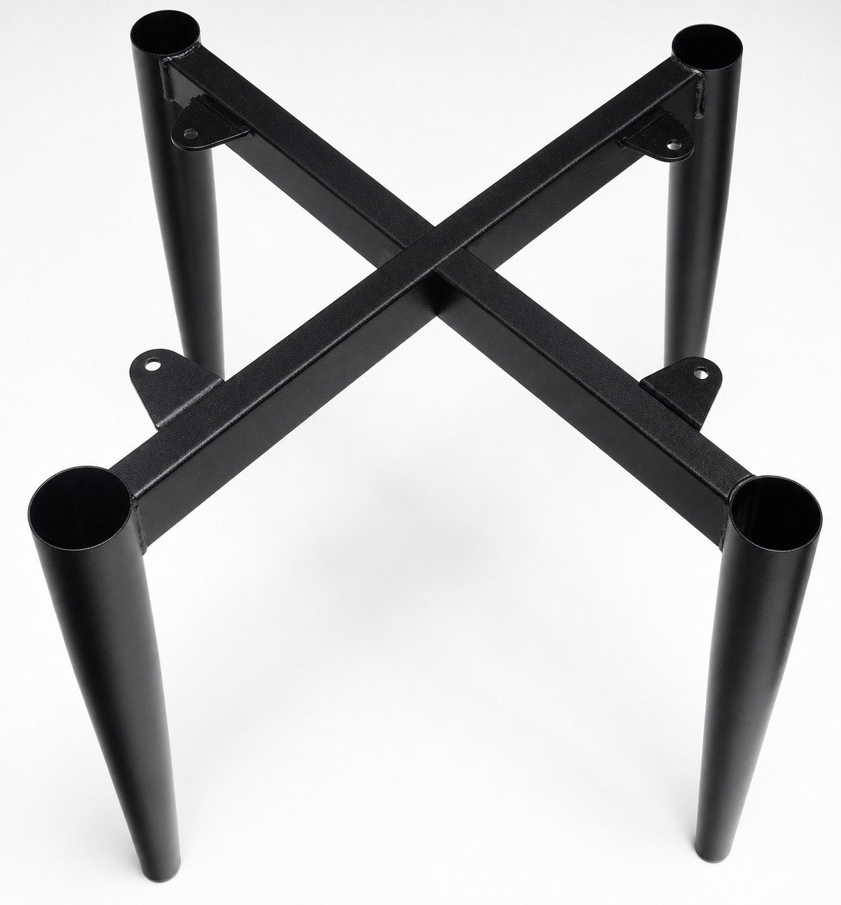 Herraje encajable en tubería rectangular para silla de comedor